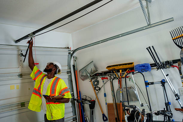 Professional Garage Door Panel Replacement technician working in Chatham County County, GA